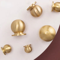 Bouton de Meuble Boule en Laiton Brossé, Diamètre 12 à 25 mm, vue 6