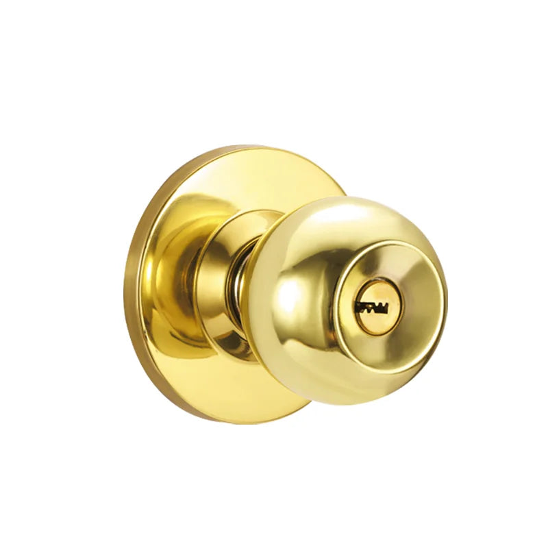 Bouton de Porte Rond à Clé avec Serrure à Pêne, 6 Finitions, vue 6