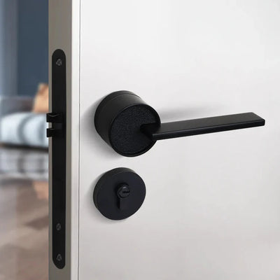 Poignée de Porte Intérieure avec Serrure à Clé, Béquille Plate sur Rosace, vue 8