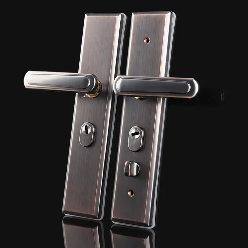 Poignée de Porte d'Entrée sur Plaque en Inox 304, Plaque de 270 à 330 mm