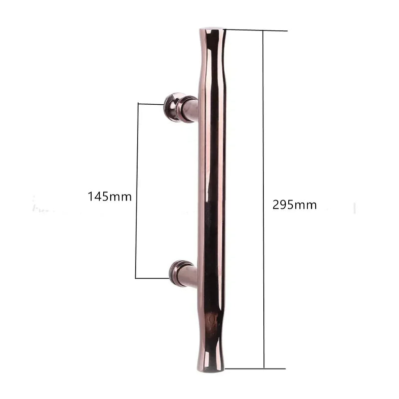 Poignée de Porte de Douche Inox, Entraxe 145 mm, Chromée, Noire ou Cuivrée, vue 5