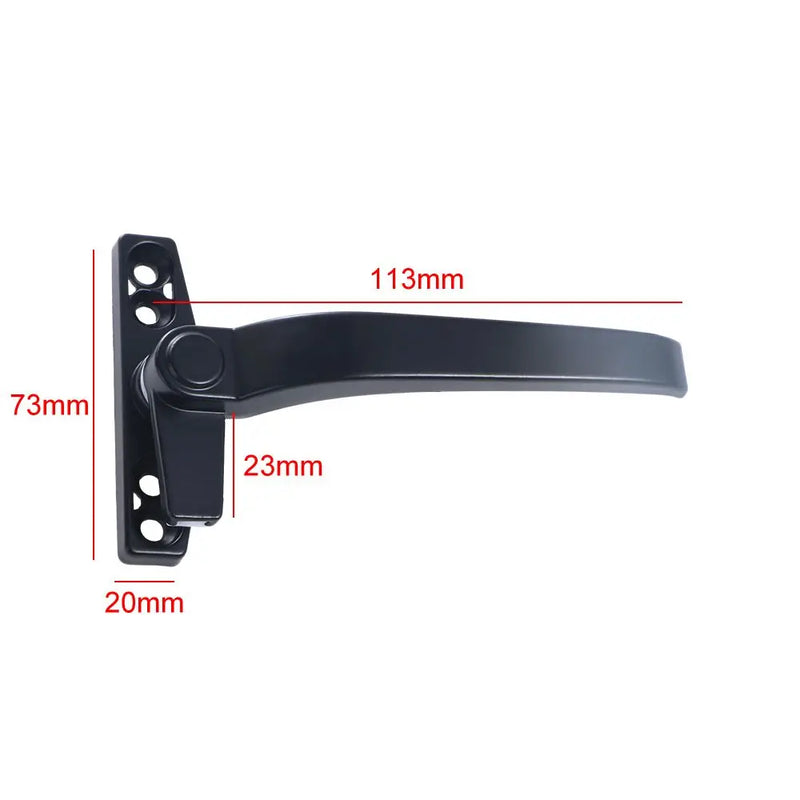 Poignée de Fenêtre Aluminium Noir ou Blanc, Béquille 113 mm, Gauche ou Droite, vue 6