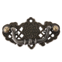 Poignée de Meuble Vintage à Anse sur Platine Ajourée, Bronze, 67 x 38 mm, vue 3