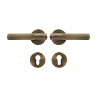 Poignée de Porte Intérieure Cannelée en Laiton Massif, Bronze, Brossé ou Poli, vue 9