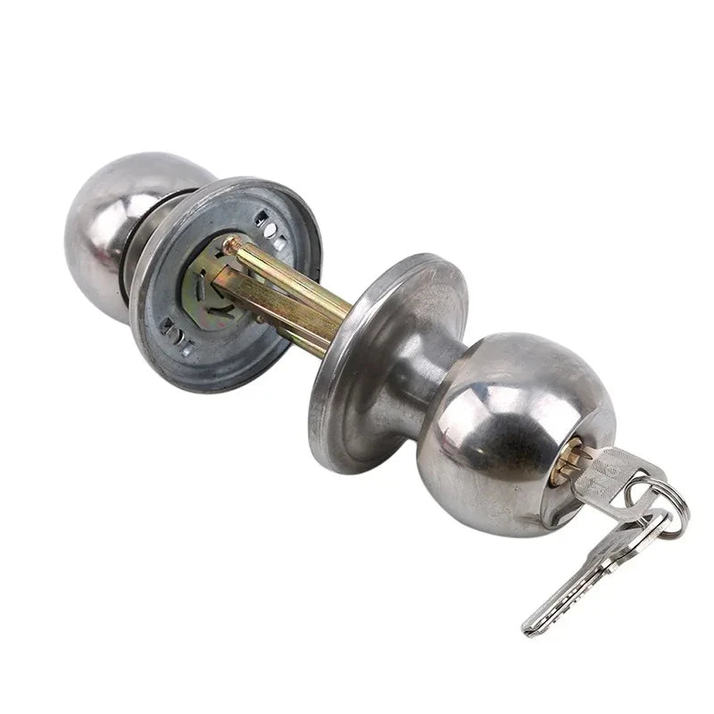 Bouton de Porte Rond à Clé en Aluminium avec Condamnation, vue 4