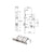 Serrure encastrable électrique filaire – axe 50 mm, entraxe 50 mm, format 180x22 mm