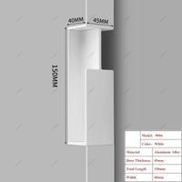 Poignée Cuvette Encastrée pour Porte Coulissante, Aluminium Noir, Blanc, Gris ou Doré, vue 18