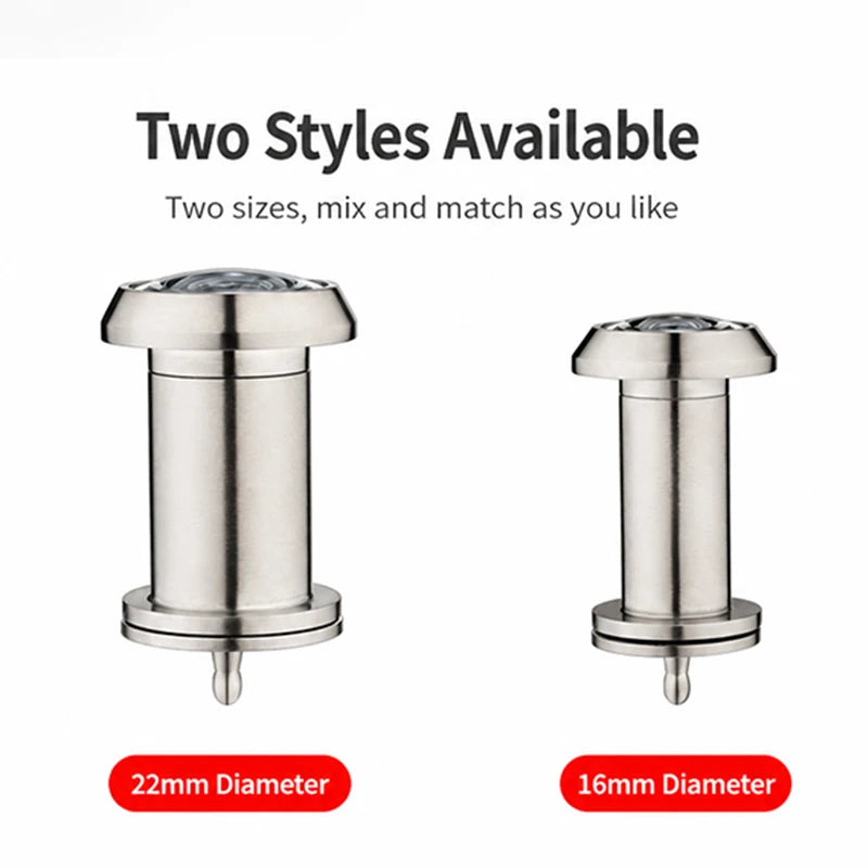Judas de Porte Inox Brossé Grand Angle 200°, Perçage 16 ou 22 mm, vue 5