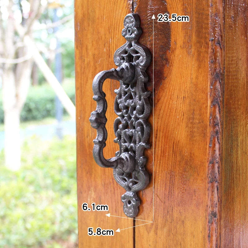 Poignée de Porte Ancienne en Fonte Noire, 7 Modèles dont un Heurtoir, vue 12