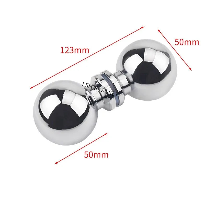 Poignée de Porte de Douche Boule en Aluminium, Simple ou Double Face, 30 ou 50 mm, vue 12