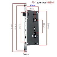 Serrure Encastrable en Fonte pour Porte de Sécurité, Entraxe 65 mm, Têtière 240 mm, vue 7