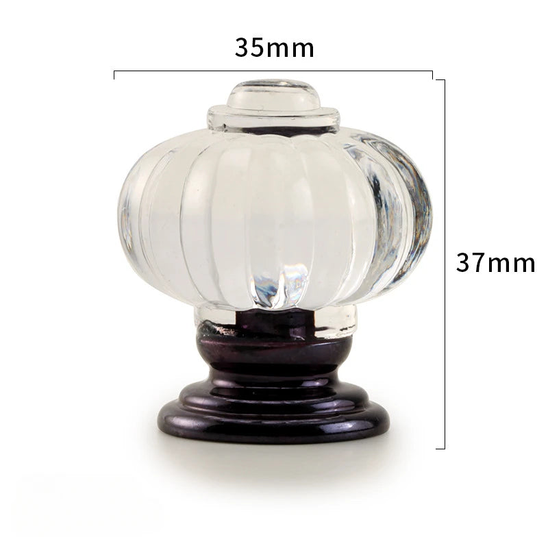 Bouton de Meuble en Cristal Côtelé Forme Citrouille, 28 ou 35 mm, vue 10
