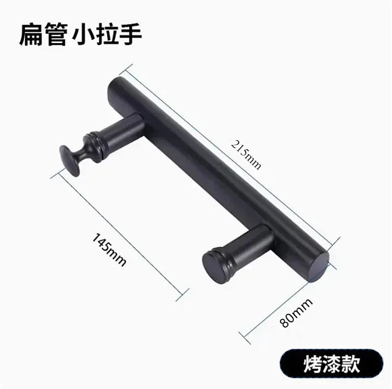 Poignée de Porte de Douche Inox, Entraxe 145 mm, Chromée, Noire ou Cuivrée, vue 17