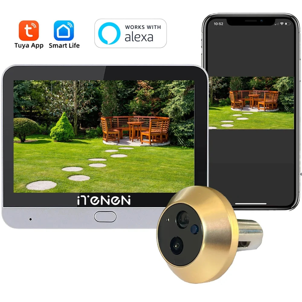 Judas numérique Wi-Fi – écran 4.3", caméra 3MP et Alexa