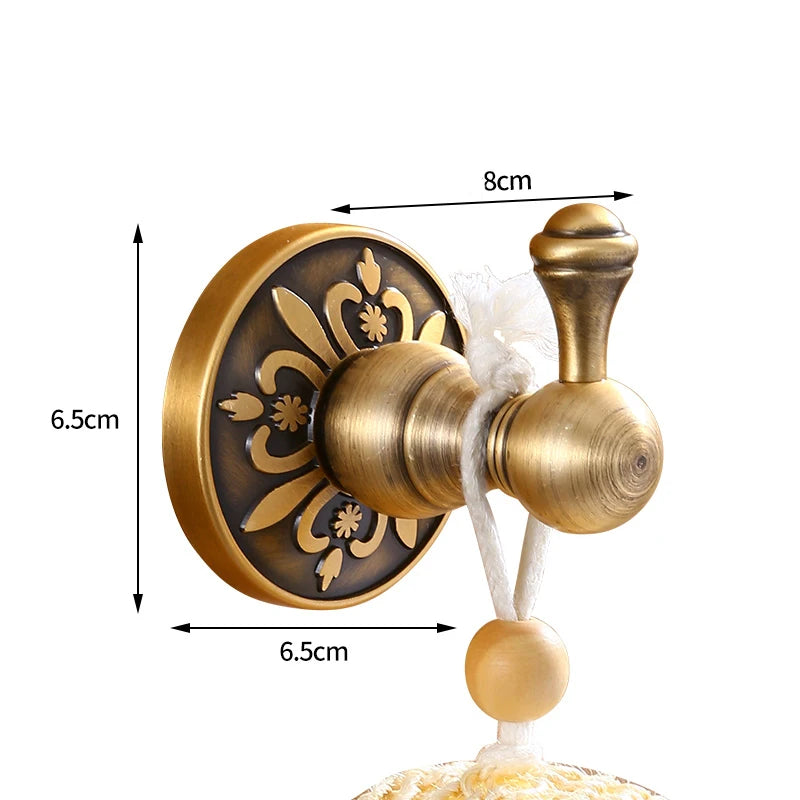 Patère Salle de Bain Murale Vintage en Bronze Vieilli, Platine Ronde de 6,5 cm, vue 3