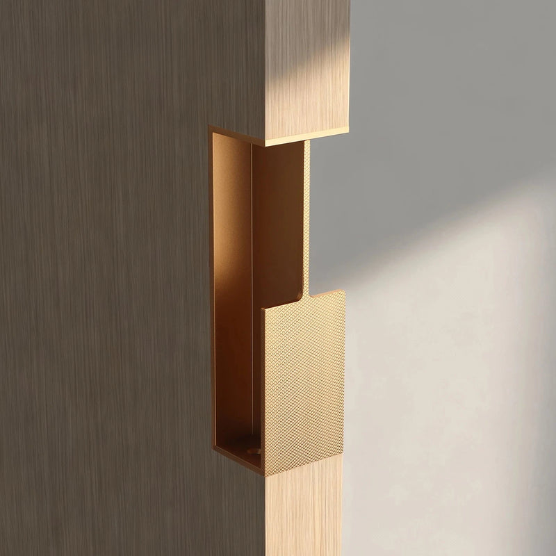 Poignée Cuvette Moletée pour Porte Coulissante, Aluminium Noir, Gris ou Doré, vue 9