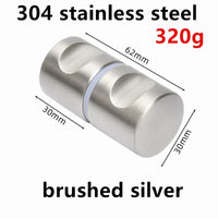 Poignée de Tirage Double Face pour Verre, Aluminium ou Inox 304, 62 mm, vue 19