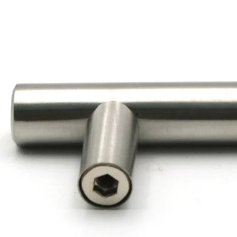 Poignée de Meuble Barre en T en Inox Argent, Entraxe 64 à 320 mm, vue 6