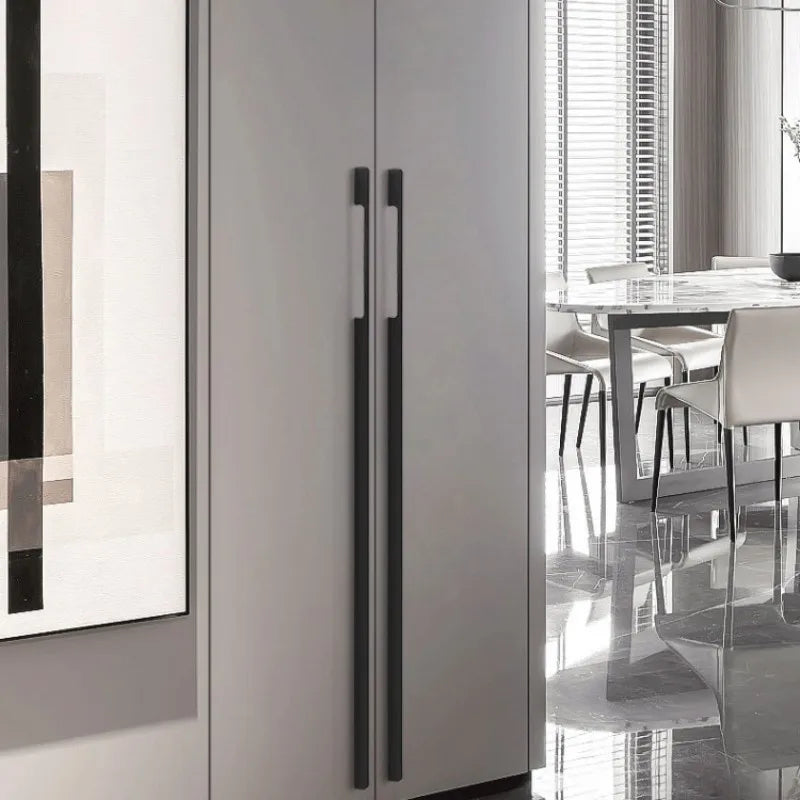 Poignée de Meuble Barre en Aluminium, Noire ou Dorée, Entraxe 96 à 480 mm, vue 6