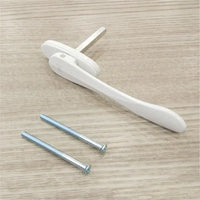 Poignée de Fenêtre Aluminium Forme Lame, Blanche, Noire ou Dorée, Carré 7 mm, 164 mm, vue 2