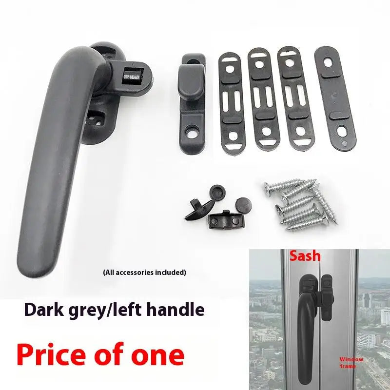 Poignée de Fenêtre Aluminium Noir, Blanc ou Gris Foncé, Gauche ou Droite, vue 10