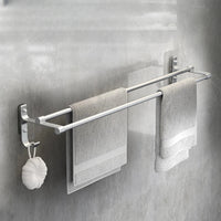 Porte-Serviettes Double Barre en Aluminium sans Perçage, 40 ou 50 cm, vue 2