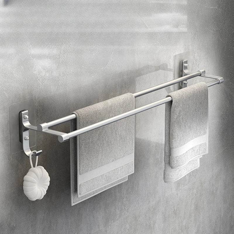 Porte-Serviettes Double Barre en Aluminium sans Perçage, 40 ou 50 cm, vue 2