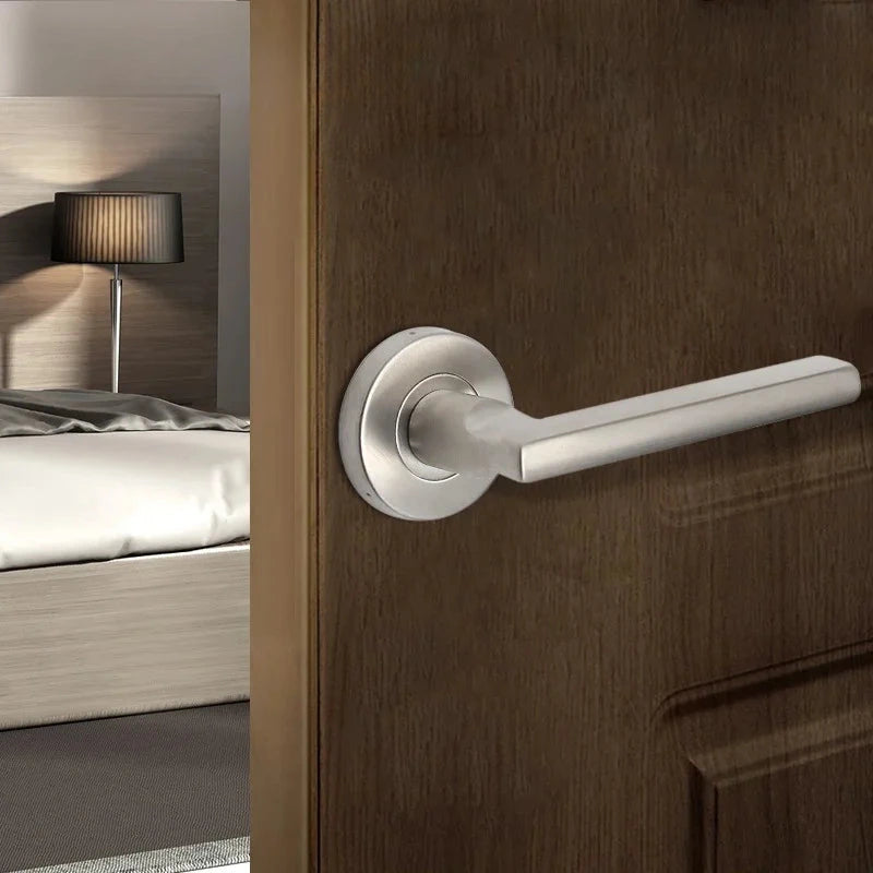 Poignée de Porte Intérieure Inox sur Rosace, Un Côté, sans Serrure, vue 10