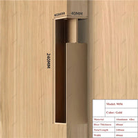 Poignée Cuvette Encastrée pour Porte Coulissante, Aluminium Noir, Blanc, Gris ou Doré, vue 6