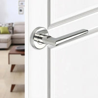 Poignée de Porte Coulissante Inox sur Rosace, Lot de 2, 6 Finitions, vue 12