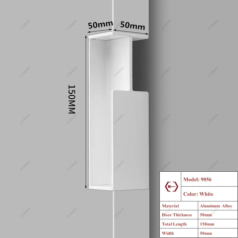 Poignée Cuvette Rectangulaire pour Porte Coulissante, Aluminium, 3 Longueurs, vue 9