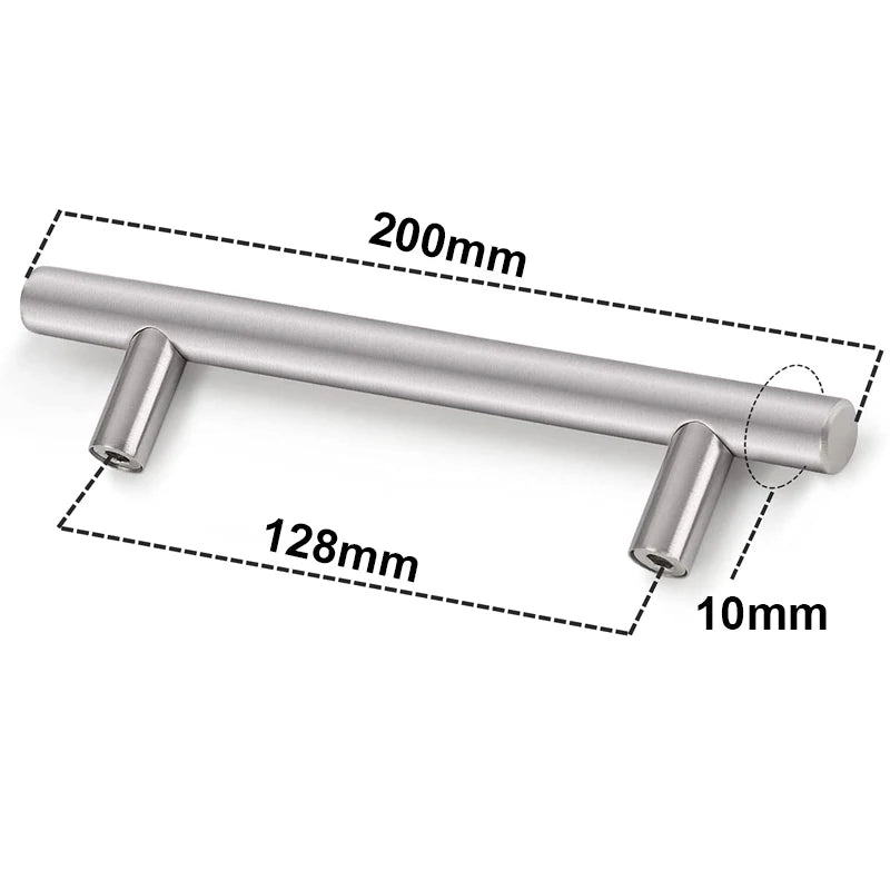 Poignée de Cuisine Barre en T Inox Noire ou Argent, 64 à 320 mm, vue 17