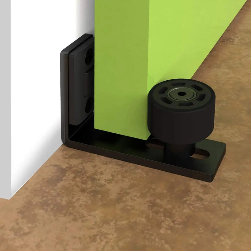 Guide de Porte de Grange Noir à Galet Nylon, 93 mm