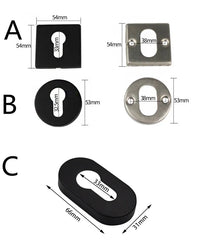 Rosace de Cylindre Européen en Inox, Lot de 2, Carrée, Ronde ou Ovale, vue 3