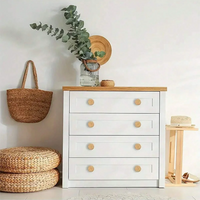 Bouton de Meuble Bohème en Rotin Tressé et Bois, Lot de 1 à 12, vue 4