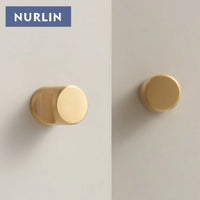 Bouton de Meuble Cylindrique en Laiton Brossé, Ø 17 mm, vue 5