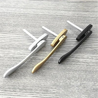 Poignée de Fenêtre Aluminium Forme Lame, Blanche, Noire ou Dorée, Carré 7 mm, 164 mm