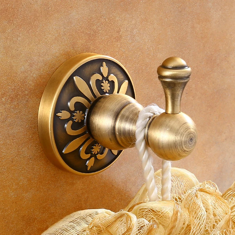 Patère Salle de Bain Murale Vintage en Bronze Vieilli, Platine Ronde de 6,5 cm, vue 2