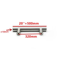 Poignée de Meuble Barre en T en Inox Argent, Entraxe 64 à 320 mm, vue 12