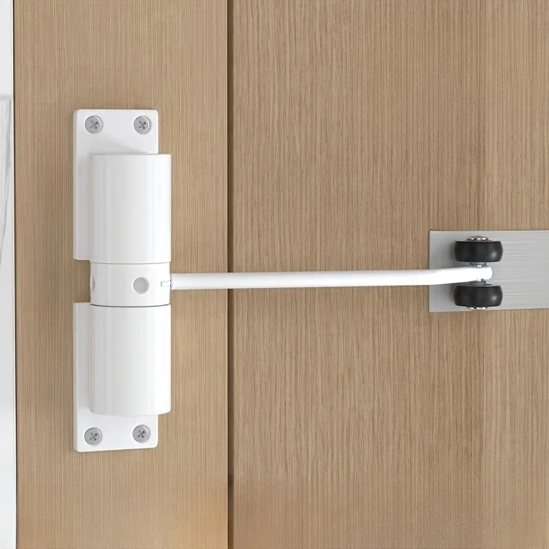 Ferme-Porte Silencieux à Bras et Galets en Aluminium, Noir ou Blanc, 160 mm, vue 6