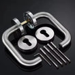Poignée de Porte Intérieure Inox 304 sur Rosace, 3 Formes de Béquille
