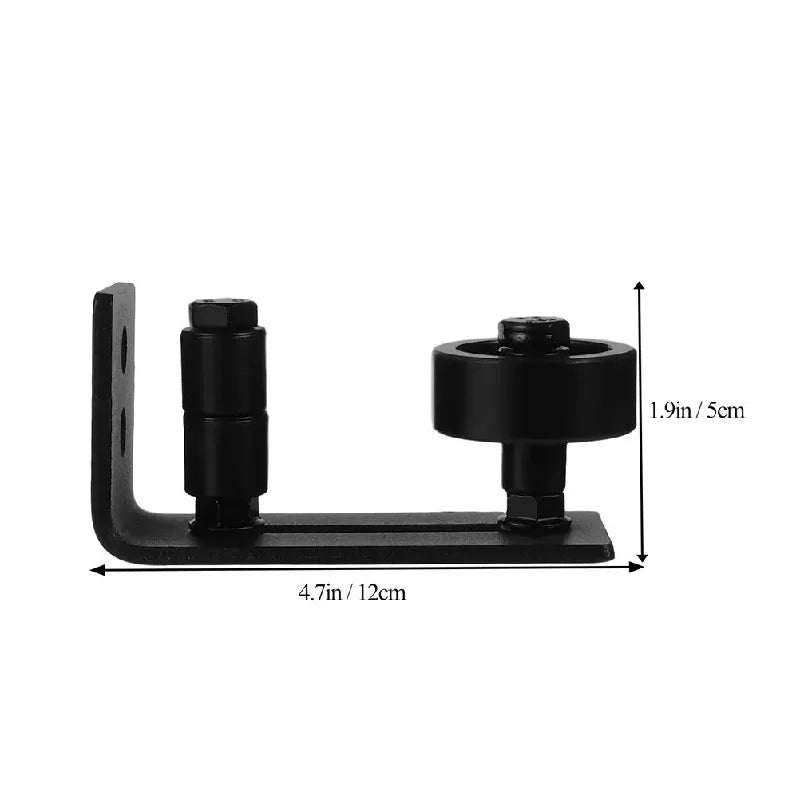 Guide de Sol Réglable Noir pour Porte Coulissante Grange, avec Visserie, vue 5