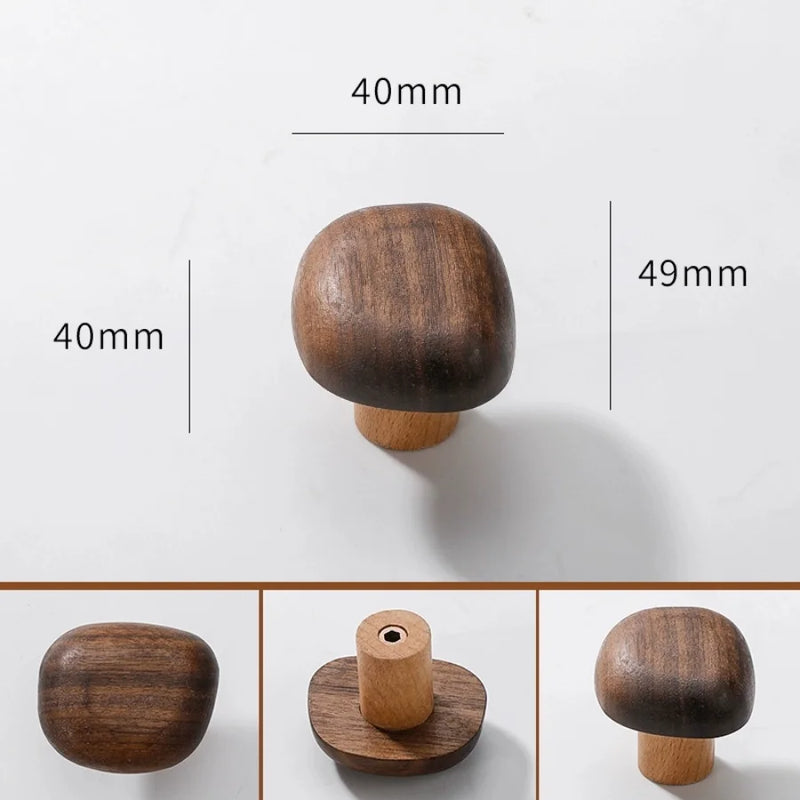 Bouton de Meuble Galet en Bois de Hêtre ou de Noyer, vue 9