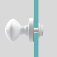 Bouton de Porte Ovale en Zamak pour Porte en Verre ou en Bois, 4 Couleurs, vue 14