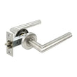 Poignée de Porte Intérieure Inox, Béquille Droite de 135 mm sur Rosace