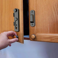 Lot de 2 Verrous Pivotants Noirs pour Porte Coulissante, Grange ou Placard, vue 5