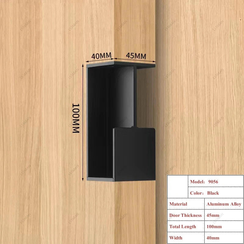 Poignée Cuvette Encastrée pour Porte Coulissante, Aluminium Noir, Blanc, Gris ou Doré, vue 9