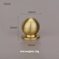 Bouton de Meuble Boule en Laiton Brossé, Diamètre 12 à 25 mm, vue 18
