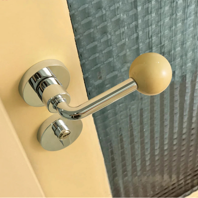 poignée de porte porcelaine ivoire – poignée design chromée pour porte intérieure
