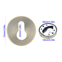 Rosace de Porte pour Cylindre Européen en Zamak, Ronde 53 mm, 8 Finitions, vue 8